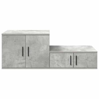 Aufbewahrungsschrank Beton Grau 118x41x40 cm Engineered Wood