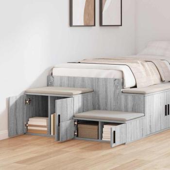 Aufbewahrungsschrank Grau Sonoma 118x41x40 cm Holzwerkstoff