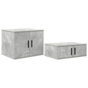 Aufbewahrungsschrank Beton Grau 108x41x40 cm aus Holzwerkstoff