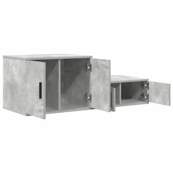 Aufbewahrungsschrank Beton Grau 108x41x40 cm aus Holzwerkstoff