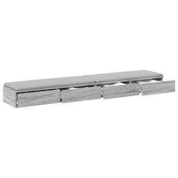Bett-Schubladen Grau Sonoma 200x36,5x16,5 cm Holzwerkstoff