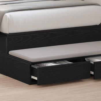 Bett-Schubladen Schwarz 80x36,5x16,5 cm Holzwerkstoff