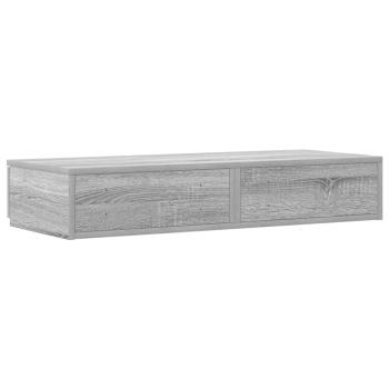 Bett mit Schubladen Grau Sonoma 90x36,5x16,5 cm Holzwerkstoff
