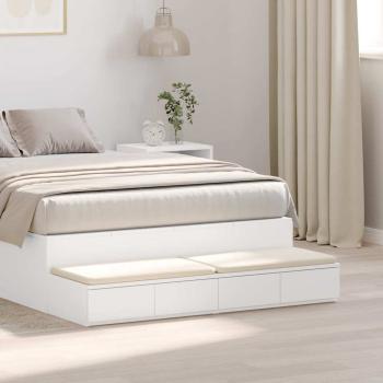 ARDEBO.de - Bett-Schubladen Weiß 120x36,5x16,5 cm Spanplatte