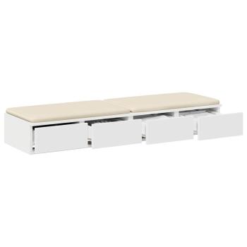 Bett-Schubladen Weiß 120x36,5x16,5 cm Spanplatte