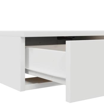 Nachttische Weiß MDF 140 x 36.5 x 16.5 cm Nachttisch Rechteckig