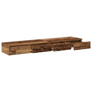 Bett-Schubladen Grau Sonoma 140x36,5x16,5 cm Ingenieurholz