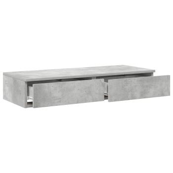 Nachttisch Beton Grau 75x36,5x16,5 cm Ingenieurholz