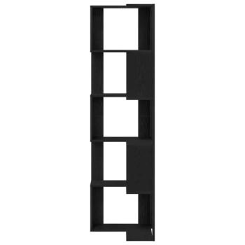 Eckbuchregal 5-stufig schwarz Eiche 50x50x179 cm Holzwerkstoff