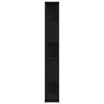 Bücherregal 5-stöckig Schwarz Eiche 45x23,5x162,5 cm Holzwerkstoff