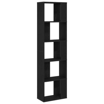 Bücherregal 5-stöckig Schwarz Eiche 45x23,5x162,5 cm Holzwerkstoff