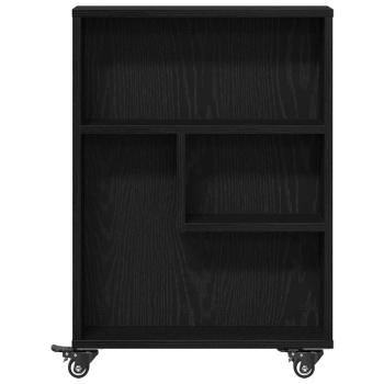 Schmaler Aufbewahrungstrolley Schwarze Eiche 48x13x68 cm Holzwerkstoff