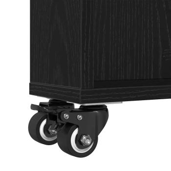 Schmaler Aufbewahrungstrolley Schwarze Eiche 48x13x68 cm Holzwerkstoff