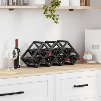 ARDEBO.de - Weinregal für 9 Flaschen, 63x16,5x25 cm, pulverbeschichteter Stahl