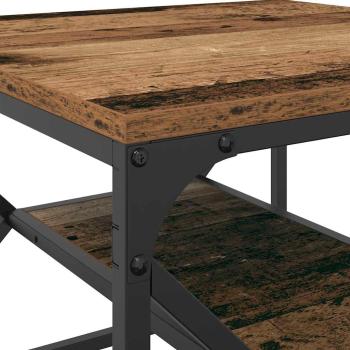 Couchtisch mit Regal aus altem Holz 51x50x40 cm