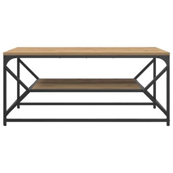 Couchtisch mit Regal aus Artisan-Eiche, 90x50x40 cm, Holzwerkstoff