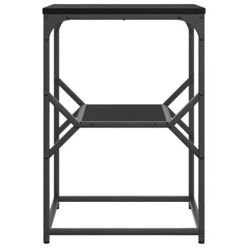 Beistelltisch Schwarzes Eichenholz 41x40x60 cm Konstruiertes Holz