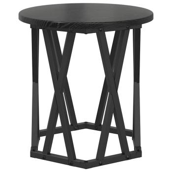 Beistelltisch 2 Stk. Schwarz Eichen-Optik 50 x 50 x 40 cm