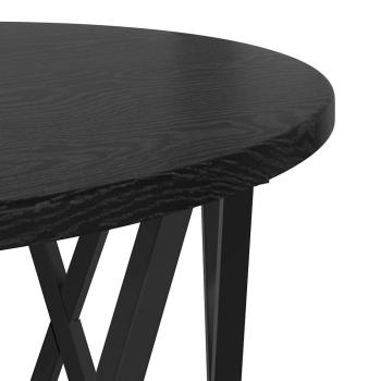 Beistelltisch 2 Stk. Schwarz Eichen-Optik 50 x 50 x 40 cm