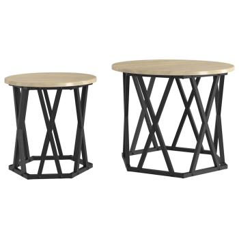 Nesting Beistelltische 2 Stk. Sonoma Eiche, Engineered Wood