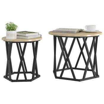 Nesting Beistelltische 2 Stk. Sonoma Eiche, Engineered Wood