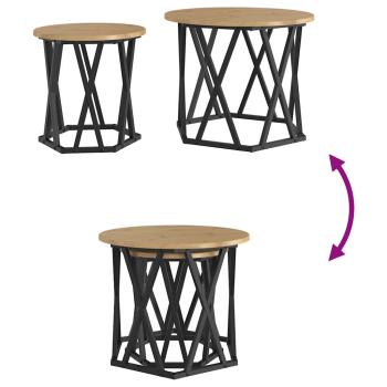 Nesting Beistelltische 2er Set Artisan Eiche Holzwerkstoff