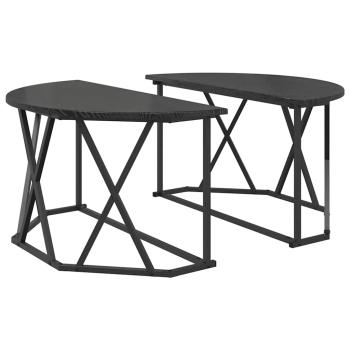 Couchtisch Schwarz Eiche 80x80x42 cm Holzwerkstoff