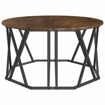 Couchtisch Raucheiche 80x80x42 cm Ingenieurholz