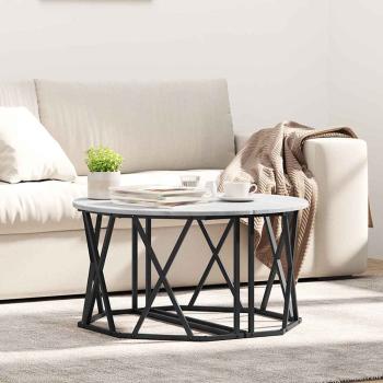 ARDEBO.de - Couchtisch Grau Sonoma Verarbeitetes Holz 80 x 80 x 42 cm