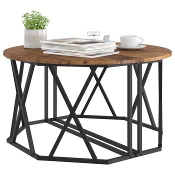 Couchtisch aus altem Holz 80x80x42 cm aus Holzwerkstoff