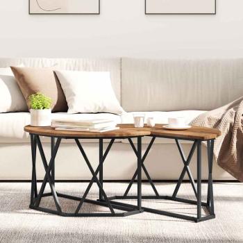 Couchtisch aus altem Holz 80x80x42 cm aus Holzwerkstoff