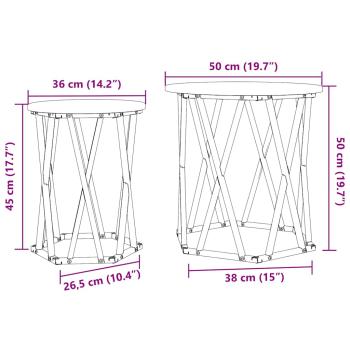 Beistelltische 2er Set aus altem Holzmaterial