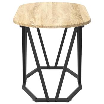 Couchtisch aus Sonoma Eiche 80x40x40,5 cm, Holzwerkstoff und Metall