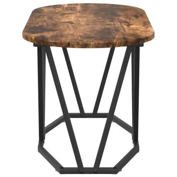 Couchtisch aus geräucherter Eiche 80x40x40,5 cm Holz und Metall
