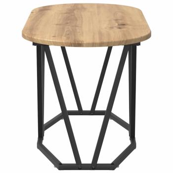 Couchtisch Artisan Eiche 80x40x40,5 cm Holz und Metall