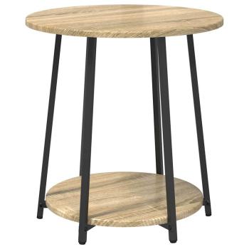 Beistelltisch 2er-Set Sonoma Eiche, Holzwerkstoff und Metall