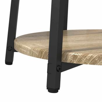Beistelltisch 2er-Set Sonoma Eiche, Holzwerkstoff und Metall