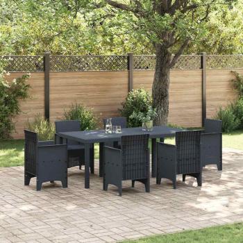 ARDEBO.de - Gartentisch Anthrazit 200x100x73 cm Poly Rattan
