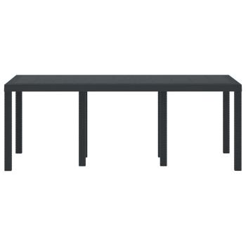 Gartentisch Anthrazit 200x100x73 cm Poly Rattan