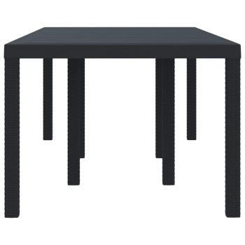 Gartentisch Anthrazit 200x100x73 cm Poly Rattan