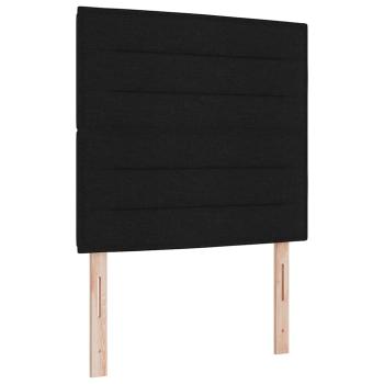Boxspringbett mit Kopfteil Schwarz 200 x 90 cm Stoff