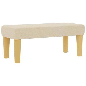 ARDEBO.de - Boxspringbett mit Matratze & Bank Creme 100x200 cm Stoff