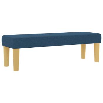 Boxspringbett mit Matratze und Bank Blau 160x200 cm Stoff
