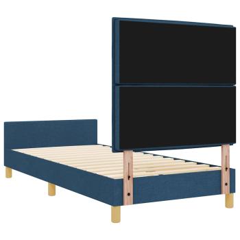 Bettrahmen aus blauer Stoff 80x200 cm