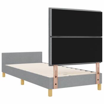 Bettgestell Hellgrau 90x190 cm Stoff