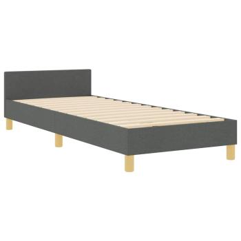 Bettgestell Dunkelgrau 90x190 cm Stoff