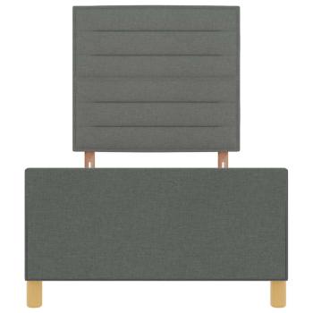 Bettgestell Dunkelgrau 90x190 cm Stoff