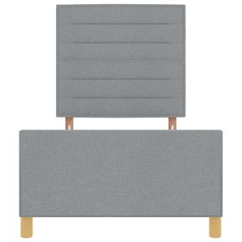 Bettgestell Hellgrau 90x200 cm Stoff