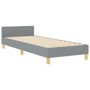 Bettgestell Hellgrau 100x200 cm Stoff