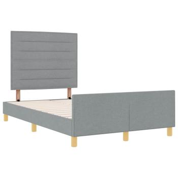 Bettgestell Hellgrau 120x190 cm Stoff